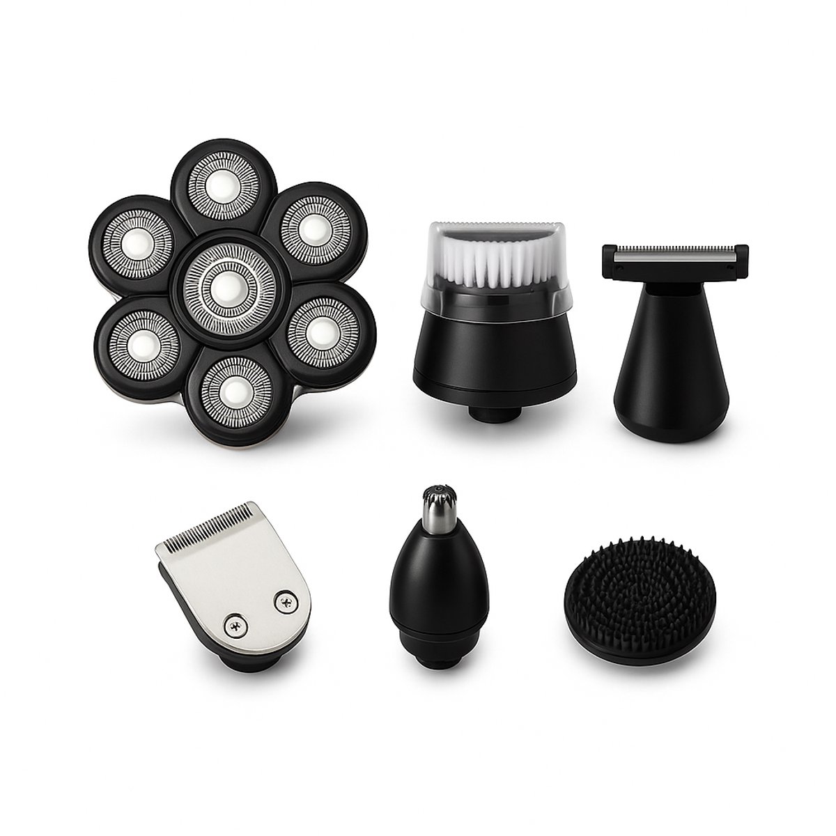 Revahs Pro Accessoire Uitbreiding Set – Geschikt voor Revahs Head Shaver – 8D Scheerkop & Opzetstukken – Zonder Scheerapparaat