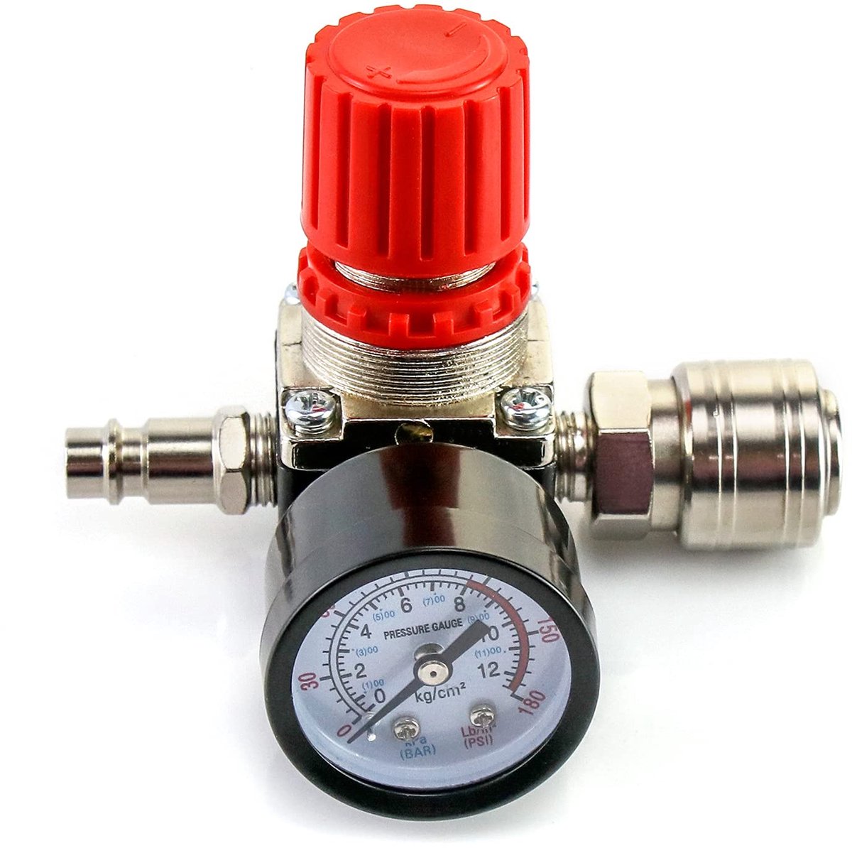Ynkkvre – Drukregelaar – 1/4" Luchtcompressor – Vierwegklep – Drukregelventiel – Aansluiting 140 PSI / 12 Bar