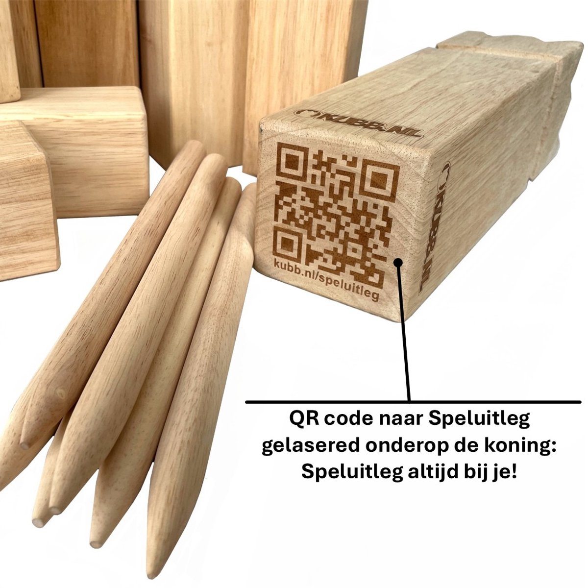 Kubb Spel Original Rubberhout - Wedstrijd set - Inclusief Stevige Draagtas - Familiespel voor Kinderen & Volwassenen - Zweeds zomerspel — afbeelding 12