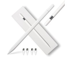 Stylus Pen -capacitieve Pen（alleen voor appel） -Geschikt voor Apple iPad modellen vanaf 2018- Apple pencil alternatief- Palm rejection-Gevoel van kanteldruk-easy to operate-strong magnetic suction- 4 extra punten
