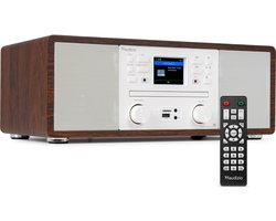 Internetradio - Audizio Avola alles-in-één radio met Bluetooth - DAB+/FM - CD speler - Wit
