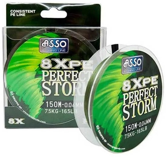 Asso 8x Perfect Storm 150 M Gevlochten Vislijn Transparant 0.240 mm van Asso — afbeelding 2