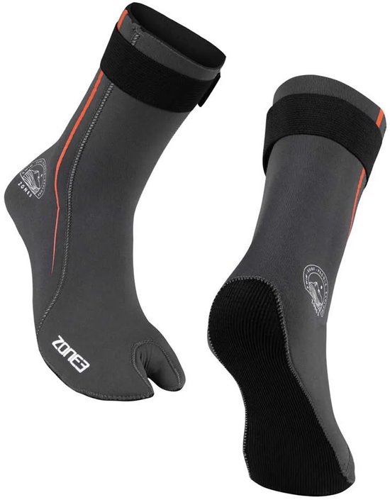 2025 ZONE3 Active - Chaussettes de natation Flex 3 mm - Gris/ Oranje
