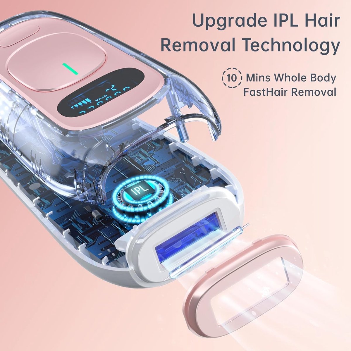 Laser ontharing voor vrouwen en mannen Permanent IPL ontharingsapparaat geüpgraded naar 999.900 flitsen Pijnloos voor gezicht, benen, armen, bikinilijn en gebruik voor het hele lichaam thumbnail 2