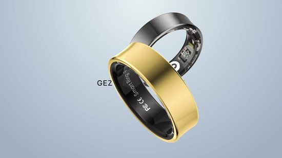 Bague Connectée Homme Femme, Smart Ring Surveillance du Sommeil, IP68 Étanche Smartrings Sportifs Trackers d'Activité Podomètre, pour Les appareils Android et iOS (Argenté, Nombre 9