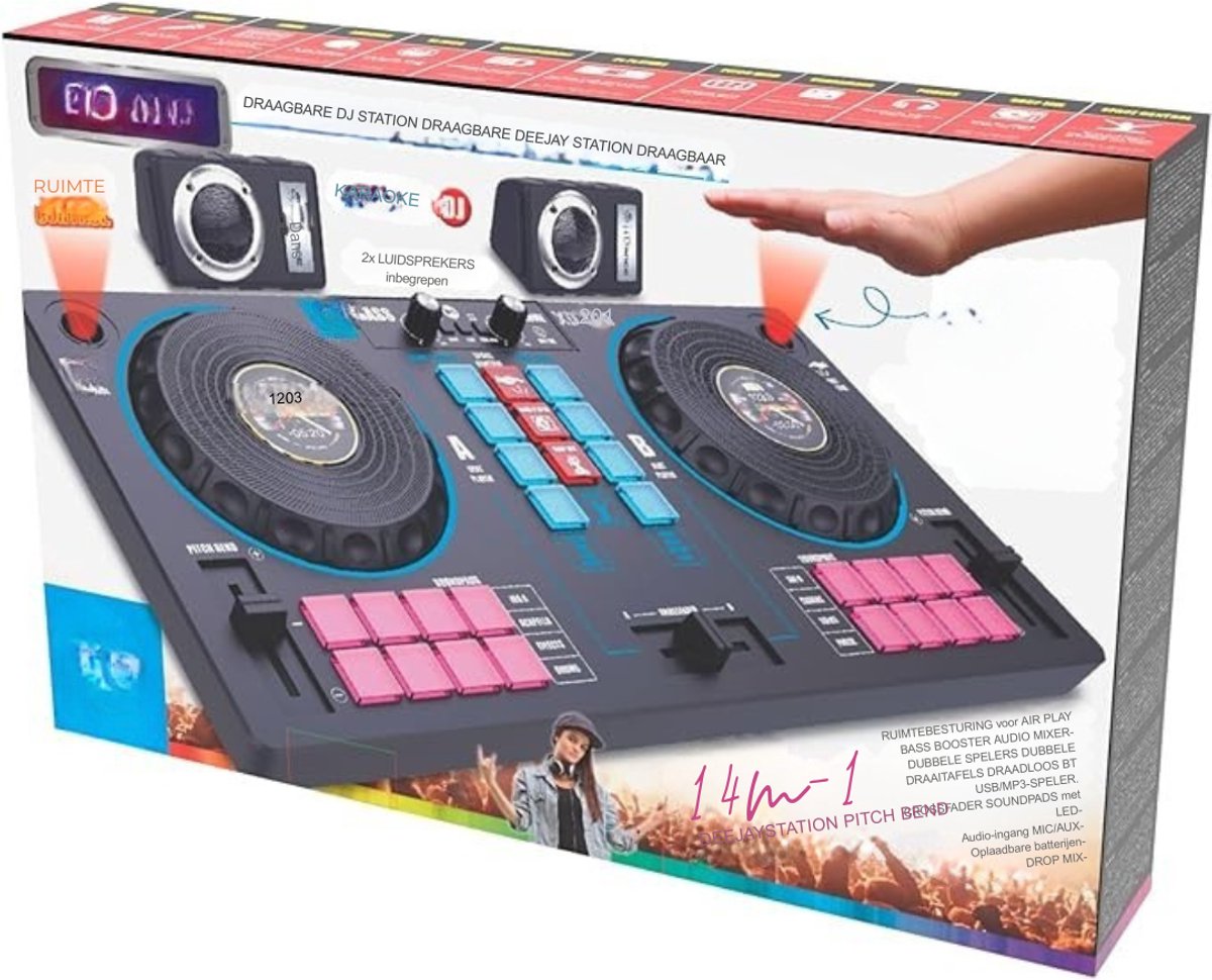 MMP® DJ Set Kinderen - DJ Set - Wit - 10cm x 10cm x 10cm