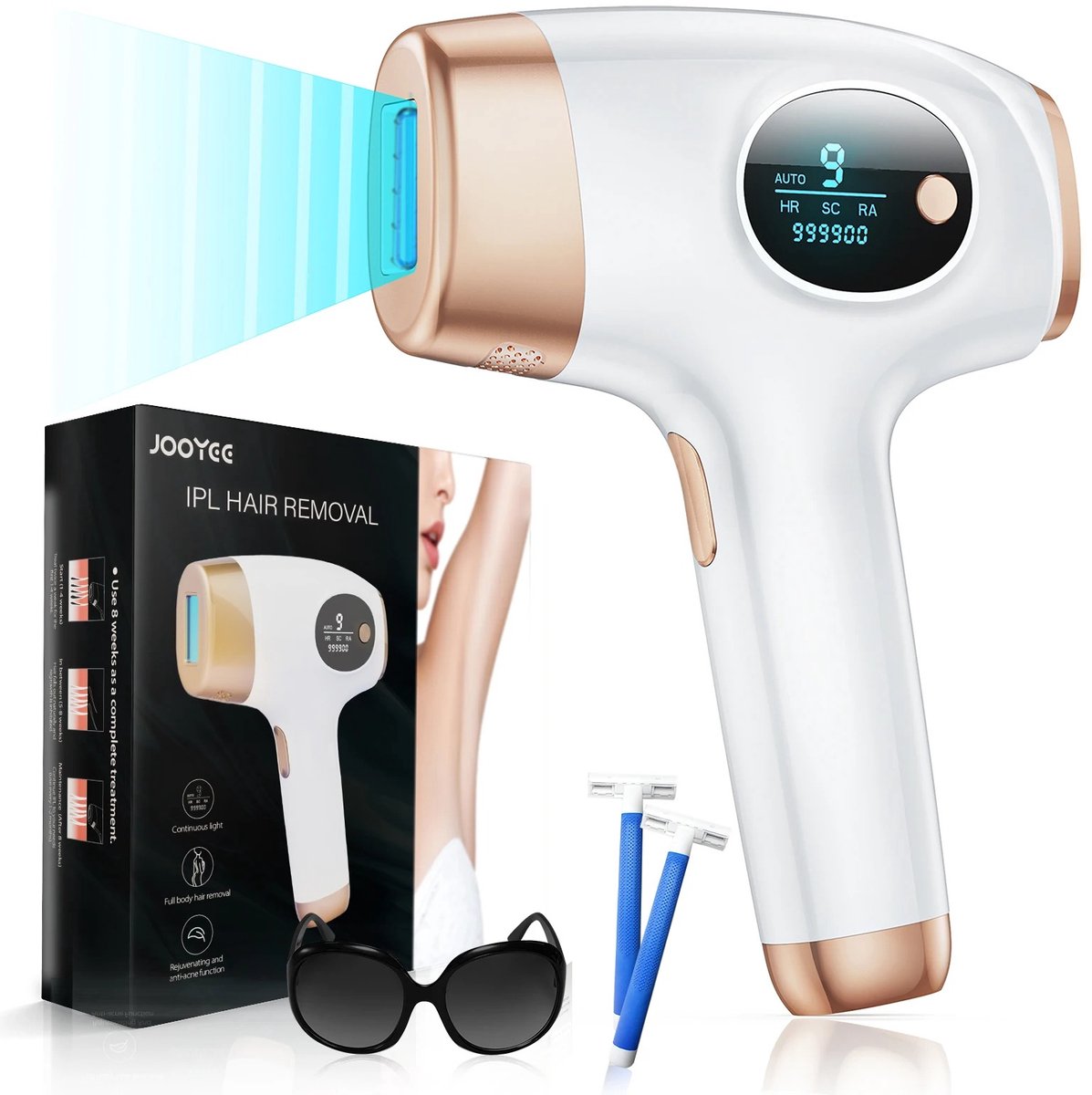 Milova Laserontharingsapparaat - Voor vrouwen en mannen - Pijnloos - Permanent - Haarverwijderaar - IPL - Licaamshaar - Ontharen