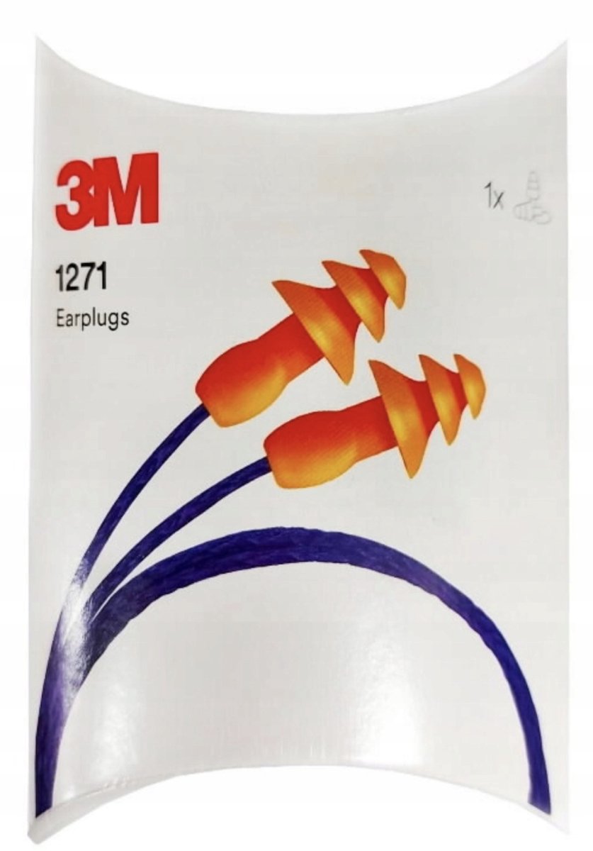 3M 1271 Herbruikbare Oordopjes met Koord - Gehoorbescherming