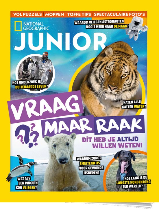 National Geographic Junior - Vraag Maar Raak - Winterboek 2025 voor kinderen