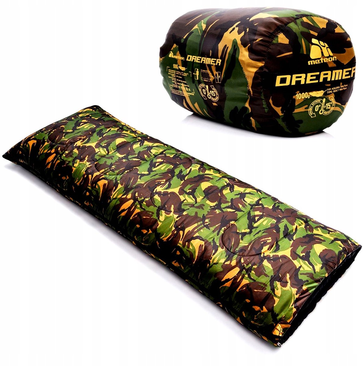 Meteor Dreamer Deken Slaapzak 1kg 2-in-1 190x75cm Groen