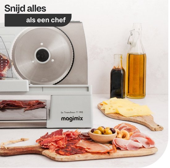 Magimix - T190 Snijmachine - Zilver - Snijblad 19 cm - Gekarteld