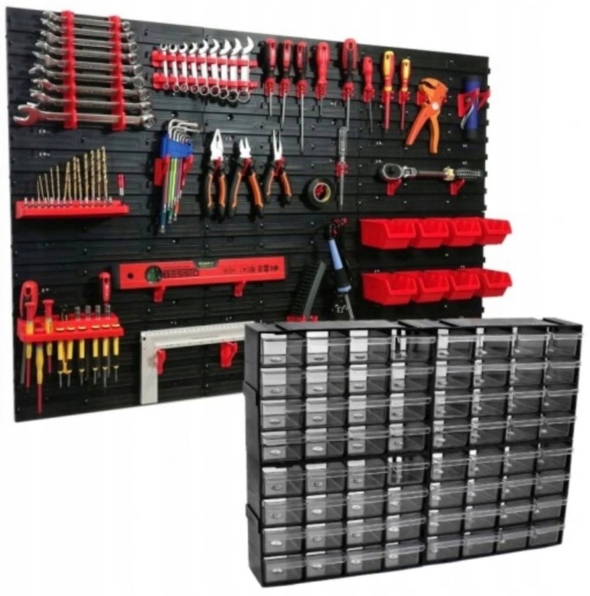 Gereedschapswand 120x80cm met Modulaire Lades - Werkplaats Organisatie