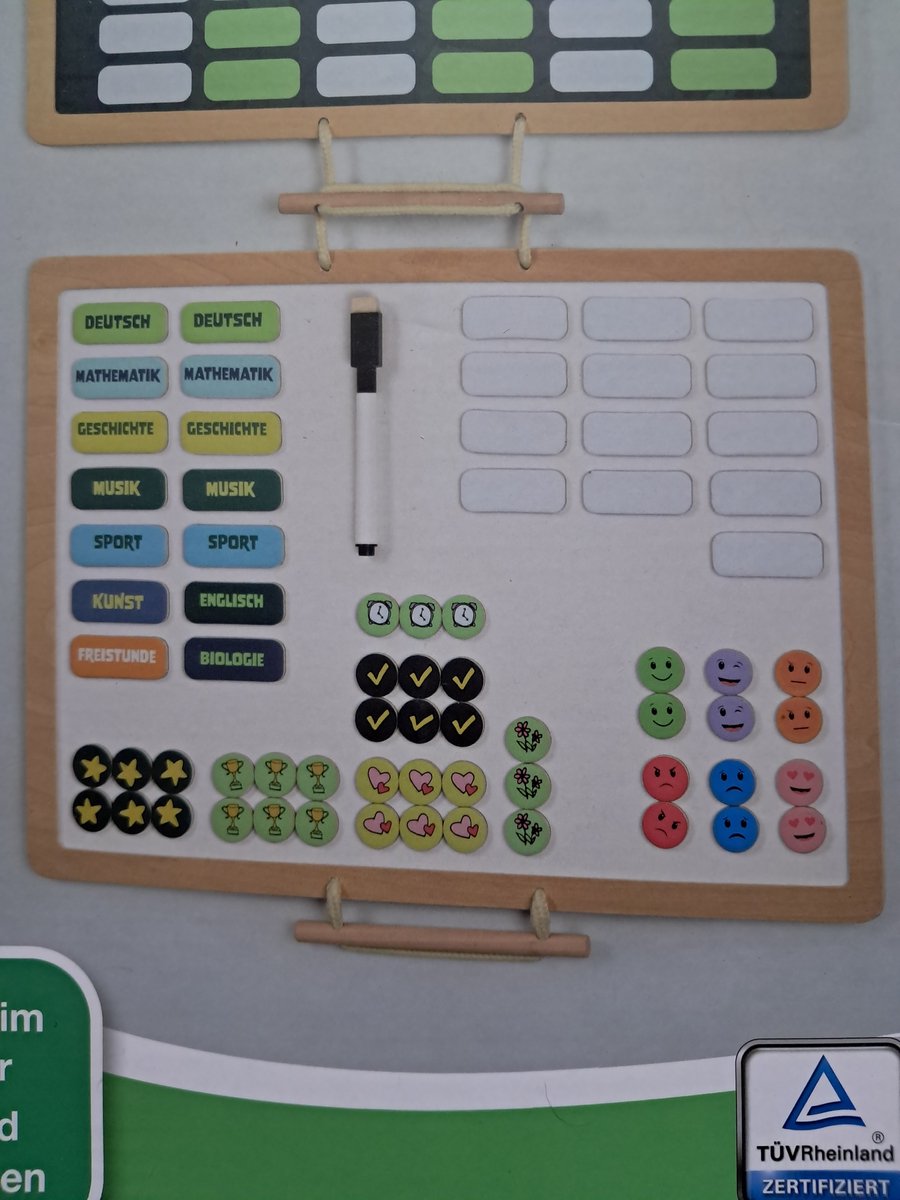 Playtive Magnetisch Lesrooster - Planner - incl 98 Magneten - incl pen