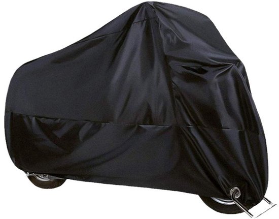 Motorhoes - Waterdichte motorhoes - Regen- en stofdichte motorbeschermhoes - Reflecterend 's nachts - UV-bescherming -200*90*100cm - Sneeuwbescherming - Alle seizoenen - Geschikt voor bescherming van twee- en driewielige motorfietsen - Zwart