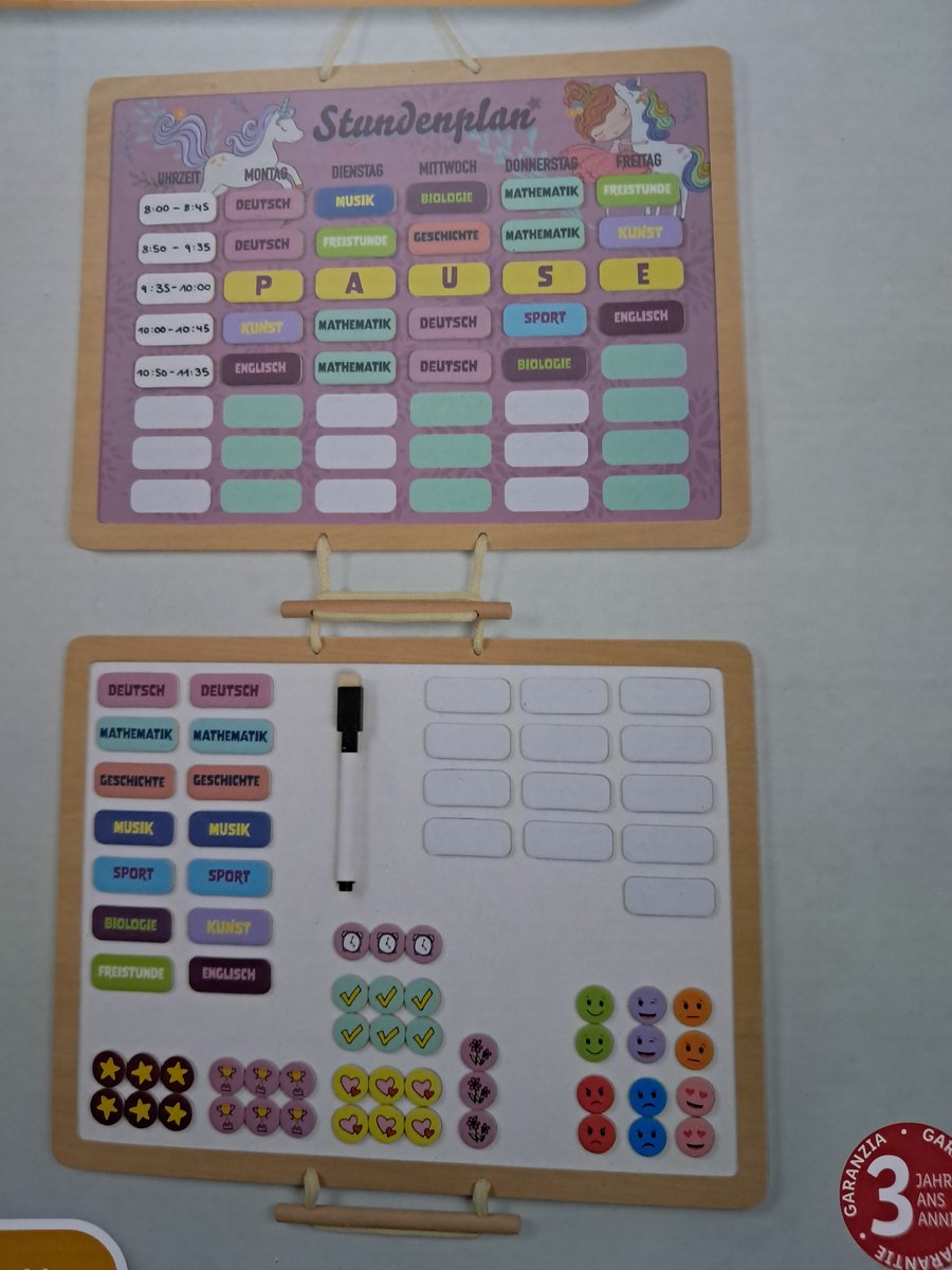 Playtive Magnetisch Lesrooster - Planbord - 98 magneten - Incl pen
