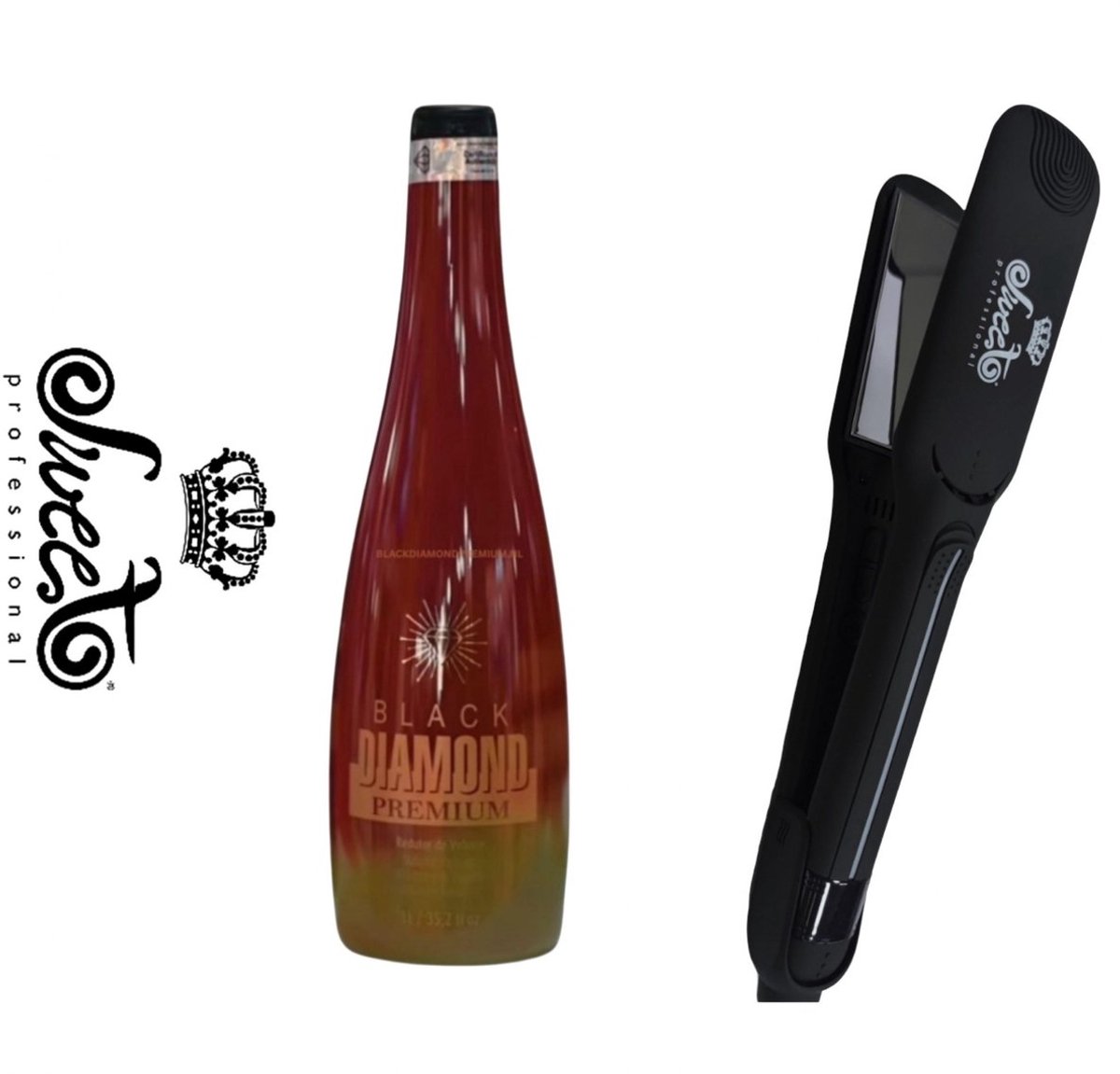 Black Diamond Premium Red 1L & Sweet Professional Stijltang