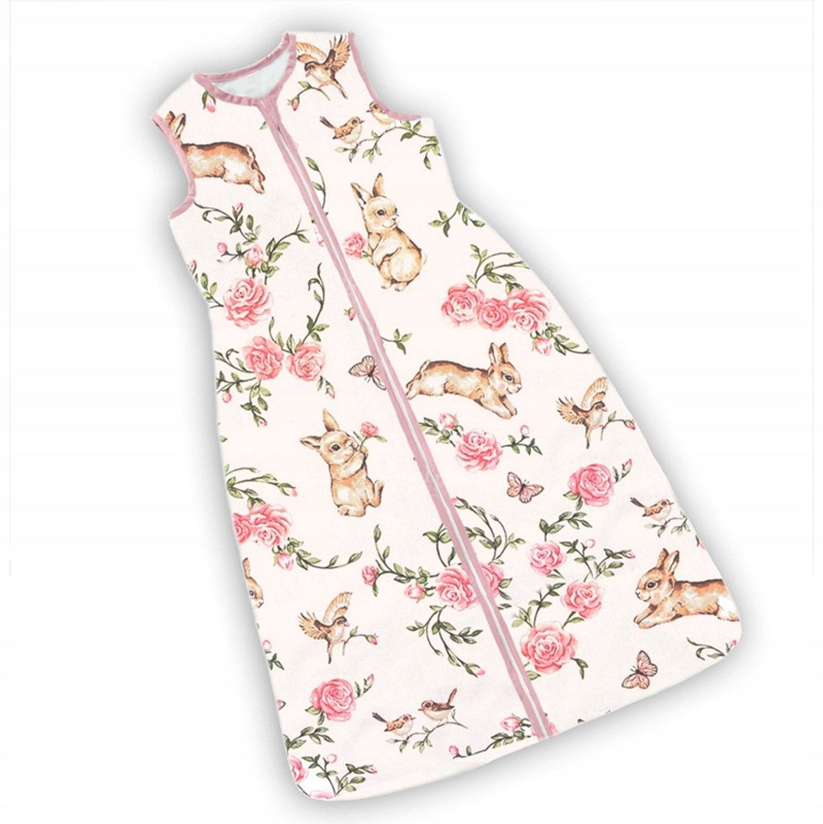 Zomerslaapzak of gewatteerde slaapzak 104-110 Konijntjes Roze