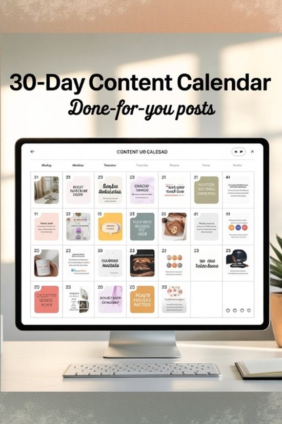 30-Day Content Calendar - Done for You Posts - cover