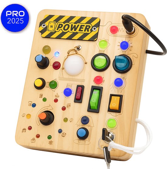 Tableau d'activités Montessori Vionel - Tableau d'éveil Montessori - Houten Speelgoed Montessori - Jouets Éducatif sensoriel pour bébés et jeunes enfants