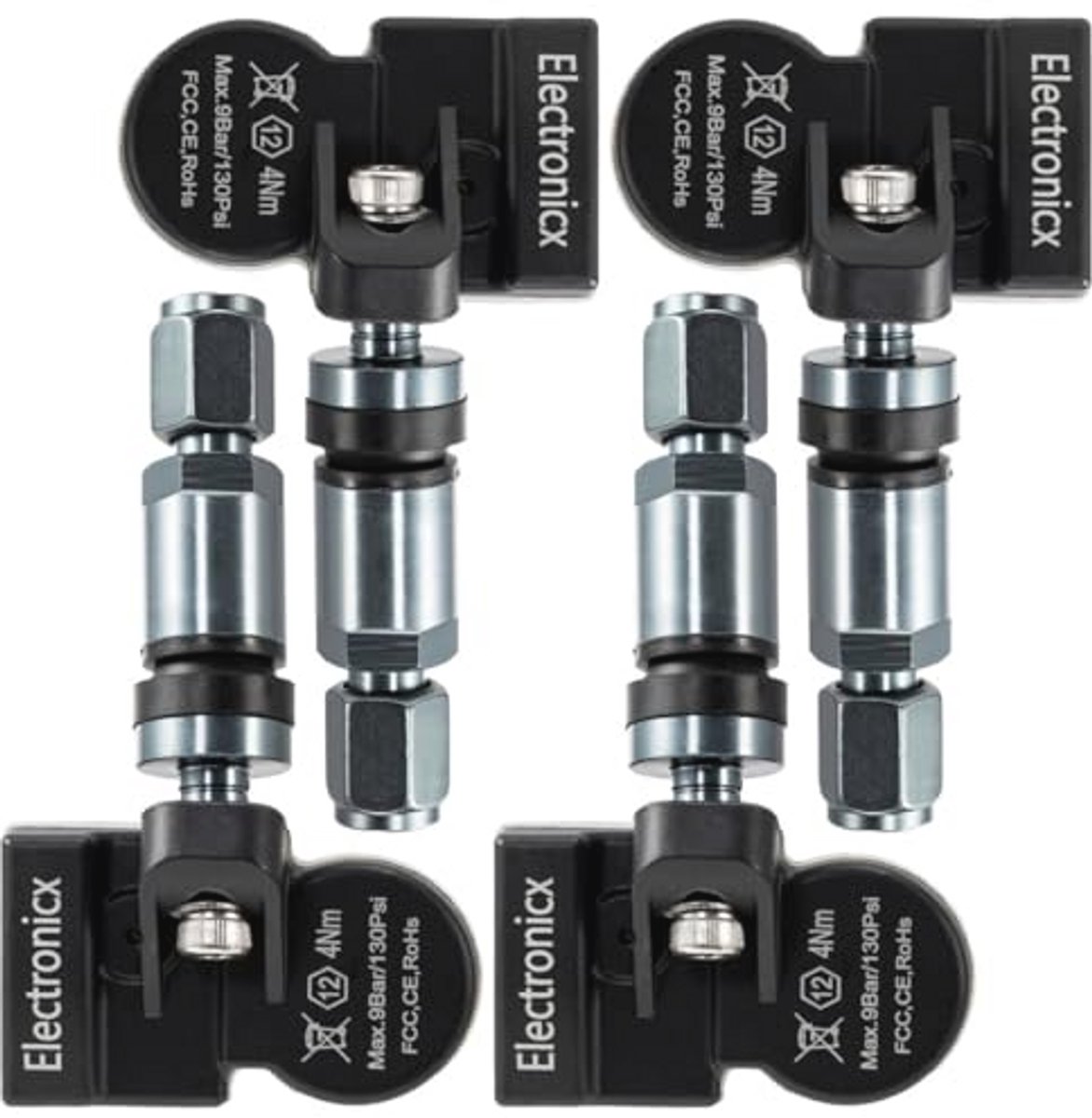 4x TPMS Bandenspanningssensoren voor Diverse Voertuigen - Hoge Nauwkeurigheid en Eenvoudige Installatie
