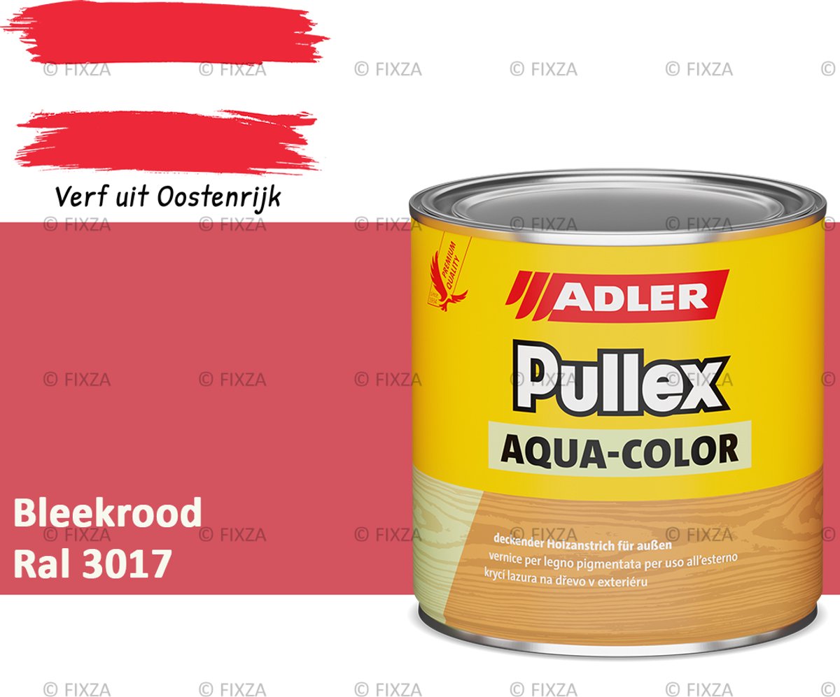 ADLER Pullex Aqua-Color Houtverf Buiten – Bleekrood – 2,5 Liter – Watergedragen houtbescherming voor Buitenhout – Beschermt tegen Schimmel en Algen