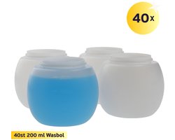 40 x Wasbol 230 ml - Doseerbol Vloeibaar Wasmiddel - Wasbollen voor Wasmachine - BPA Vrij - Niet Breekbaar - Wasbol tot 65 graden - 40 stuks