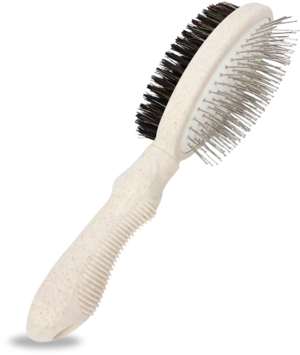 Woefy Duo Borstel - Slicker en Zachte Borstel - Hondenborstel - Kattenborstel