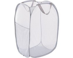 Opvouwbare wasmand - Waszak - Opvouwbare wasmand - Pop-up wasmand met verstevigde handgreep - Geschikt voor zakenreizen - Toerisme en kamperen - Grijs - 58*36*36cm