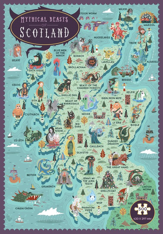 Mythical Beasts of Scotland Jigsaw - cover