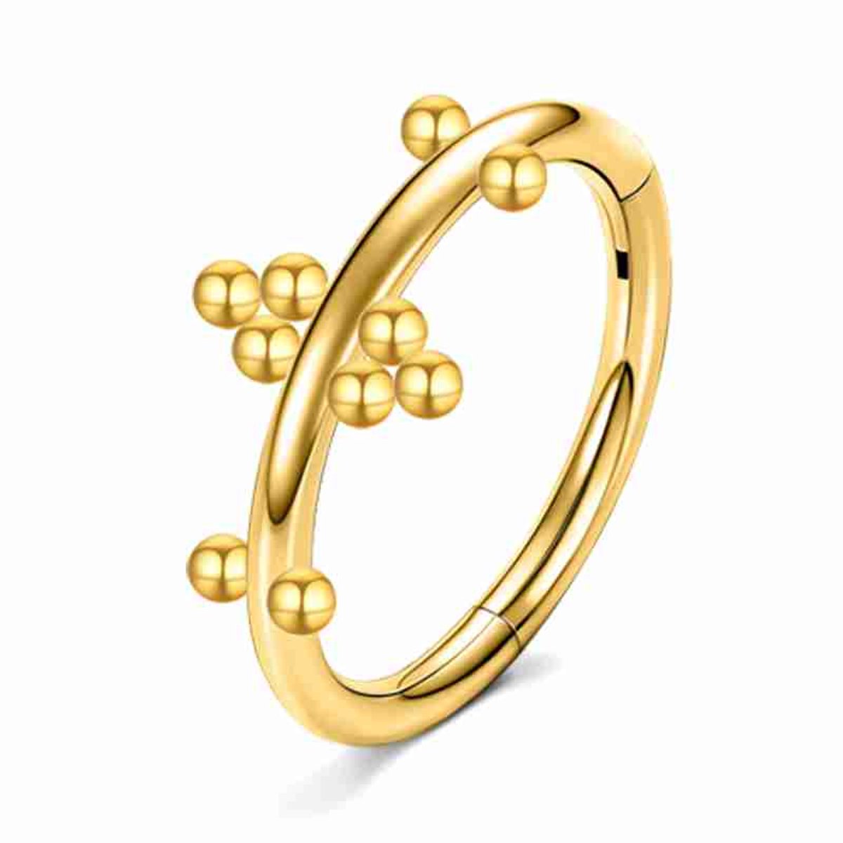 WeLoveSilver - helix piercing - chirurgisch staal - goudkleurig - 6mm