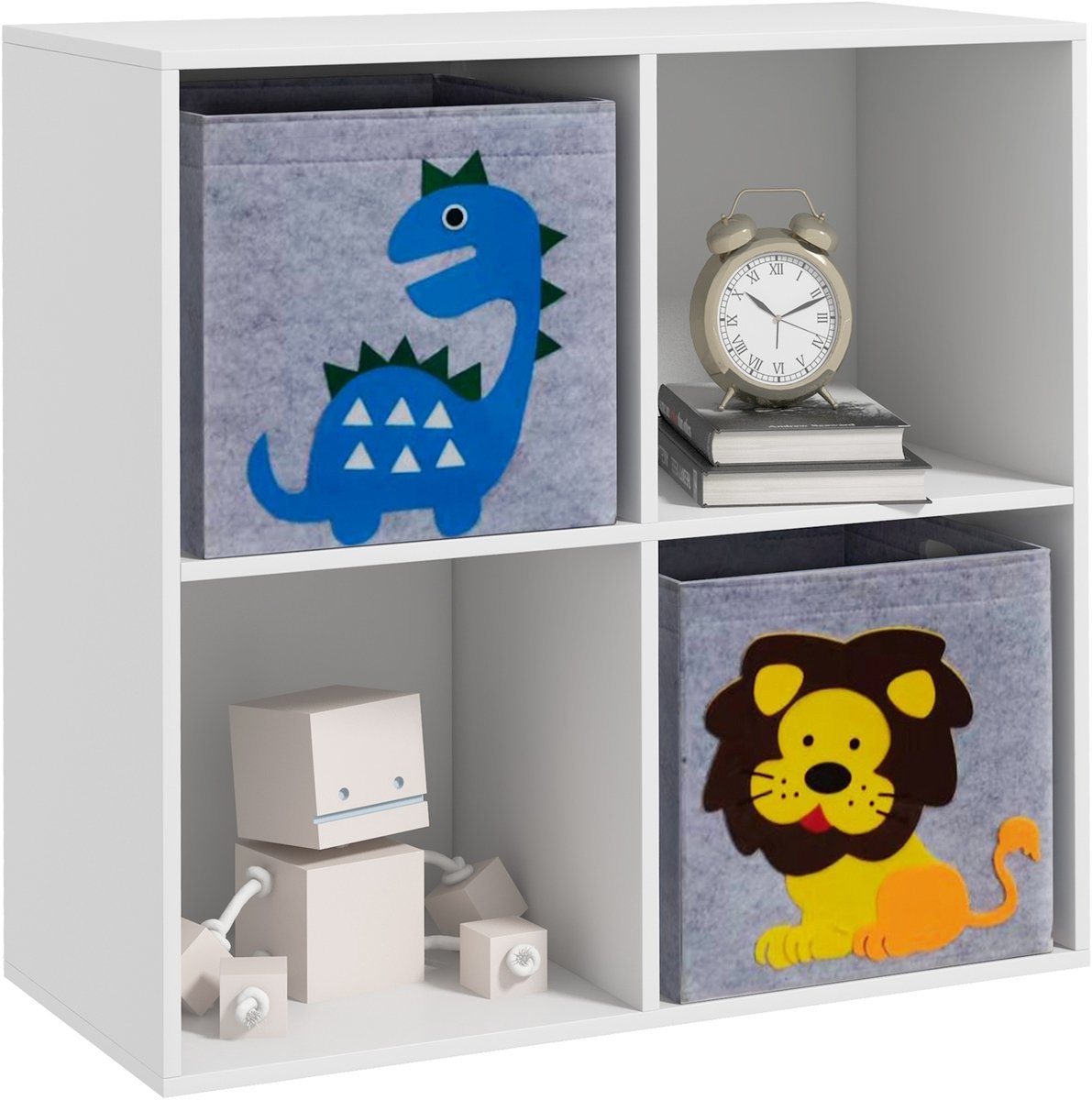 ZONEKIZ Opbergkast voor kinderen MDF, Melamine 61,8L x 29,9B x 61,8H cm Wit