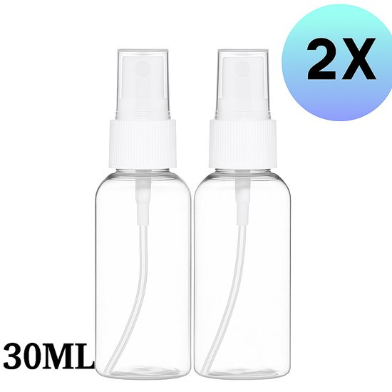 sprayfles - verstuiver - reisfles- Lege fles -Spray fles -Reisflesje Verstuiver - lege flessen -leeg flesje - Spuitfles| 2X STUKS | 30ml
