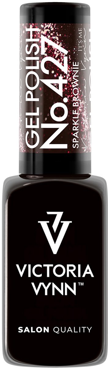 Victoria Vynn – Salon Gelpolish 427 Sparkle Brownie - cat eye flash glitter donker bruin gel polish - gellak - nagels - nagelverzorging - nagelstyliste - uv / led - nagelstylist - callance