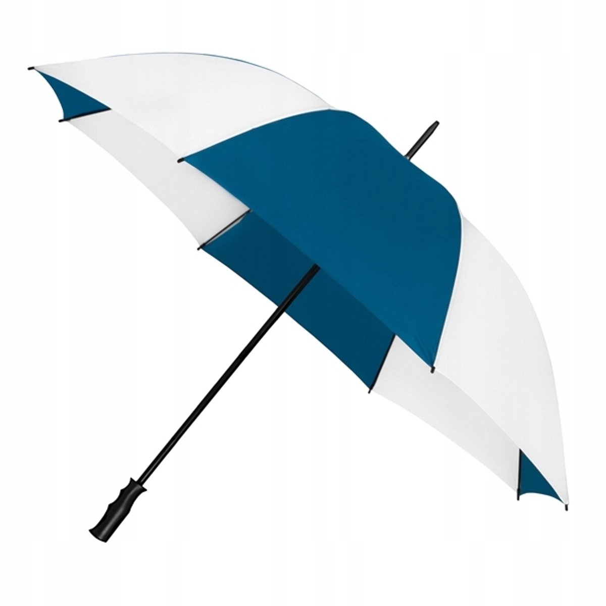 Merkloos Extra grote paraplu - Wit & Blauw
