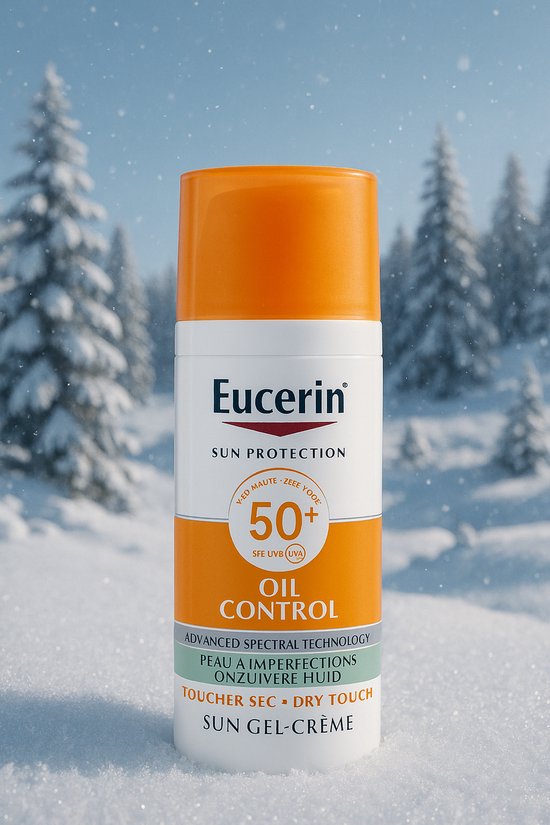 Eucerin Sun Oil Control Gel-Crème Zonnebrand Gezicht - SPF 50+ - Zonbescherming voor Vette en Acne-gevoelige Huid - 50 ml