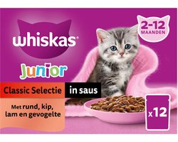 Whiskas Junior Natvoer - Classic Selectie in Saus - 24 x 85 gram