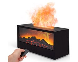 Outlet Store - Diffuser - Aroma Difussers - Vlameffect - Geurverspreider - Luchtbevochtiger - Aromatherapie - Led lamp - kleuren - Verstuiver etherische olie - Vernevelaar - 200ml Slaapkamer- Kantoormeubel