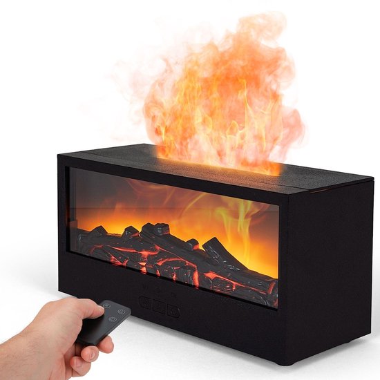 Outlet Store - Diffuser - Aroma Difussers - Vlameffect - Geurverspreider - Luchtbevochtiger - Aromatherapie - Led lamp - kleuren - Verstuiver etherische olie - Vernevelaar - 200ml Slaapkamer- Kantoormeubel