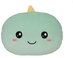 iTotal Home&Gifts Pillow Head "HELLO DINO" Medium 40x30x15cm 580g de dino wit - kinderkussen - kussen Kinderkamer - Fun kussens - Sierkussen- zacht kinderkussen - pluche