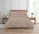 Housse de couette Beau Maison Augustine Taupe 200x200/220 cm + 2 taies d'oreiller