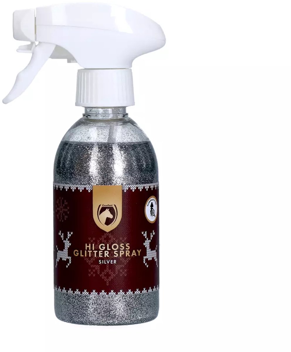 Excellent Horse Glitter Spray - Zilver - Glitterspray Paarden - 250 ml