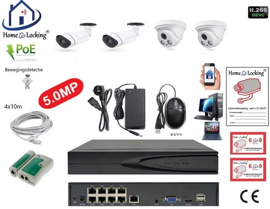 Sannce Beveiliging Camera Set Met 8 Camera's   FULL-HD   En 1tb Harde Schijf Plug And Play Nederlandse Helpdesk