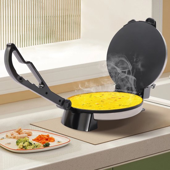 ACEP Roti pan - Pannenkoekenpan - Zwart - Maak roti, pannekoek, pizza, omeletten en wafels - Wafelmaker - Pannenkoekenpan inductie — afbeelding 4