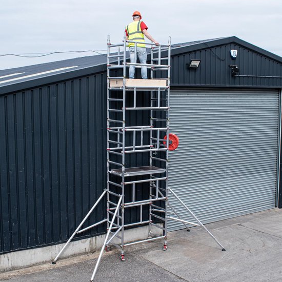 BPS 1-Persoons Industrieel Aluminium Rolsteiger – 6,1 m Werkhoogte – 4 ...