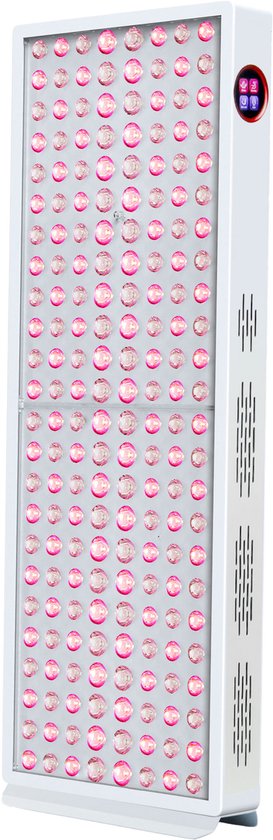 BIOHACKING - ROOD LICHT THERAPIE / BLAUW LICHT THERAPIE - Lifelab Super 1200 LED Infraroodlamp - 5 GOLFLENTEN- ACNE/puistjes - Pulsefunctie - Collageen Lamp – Bevordert bloedcirculatie/Gewrichten/Spieren – Fibromyalgie - Warmtelamp - Infrarood sauna