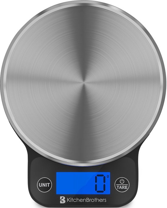 Balance de cuisine numérique de précision KitchenBrothers - 1 gr à 6 kg - Fonction Tare - Piles incl