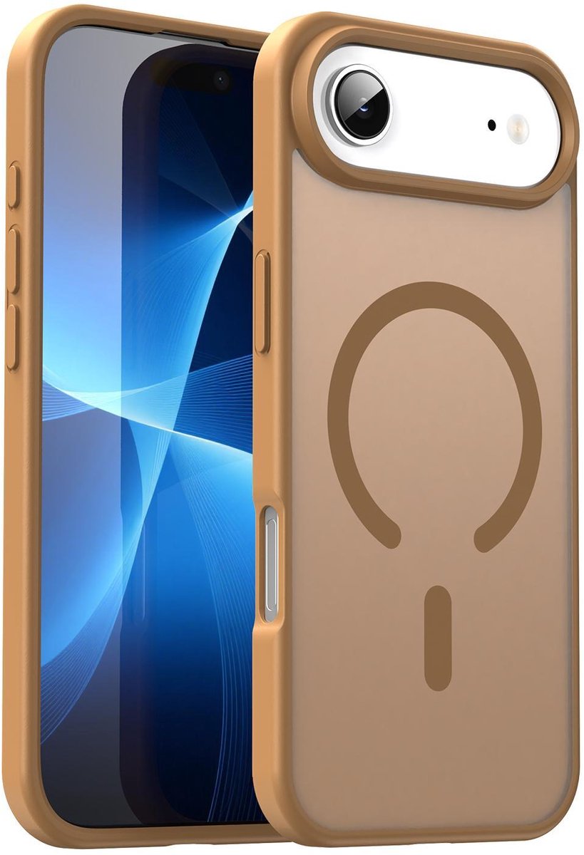 Mobigear Hoesje geschikt voor Apple iPhone Air MagSafe Telefoonhoesje Hardcase | Mobigear Shockproof Backcover | Geschikt voor MagSafe | Geschikt voor Draadloos Opladen met Magnetische Ring | Geschikt voor MagSafe Case - Desert Gold | Goud