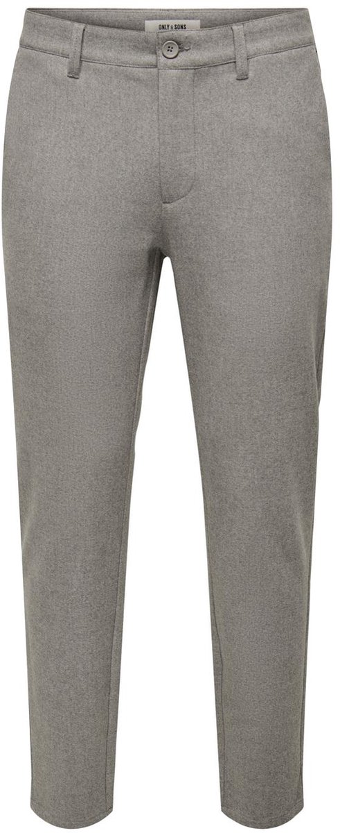 Only & Sons Heren Chino Broek slim Grijs 32W / 32L Volwassenen