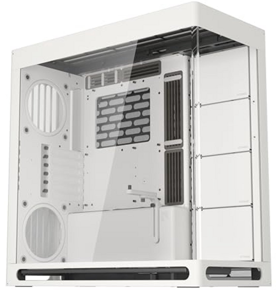 Dual-Chamber ATX Mid Tower pc-behuizing in het wit met hybride ontwerp en optimale ventilatie