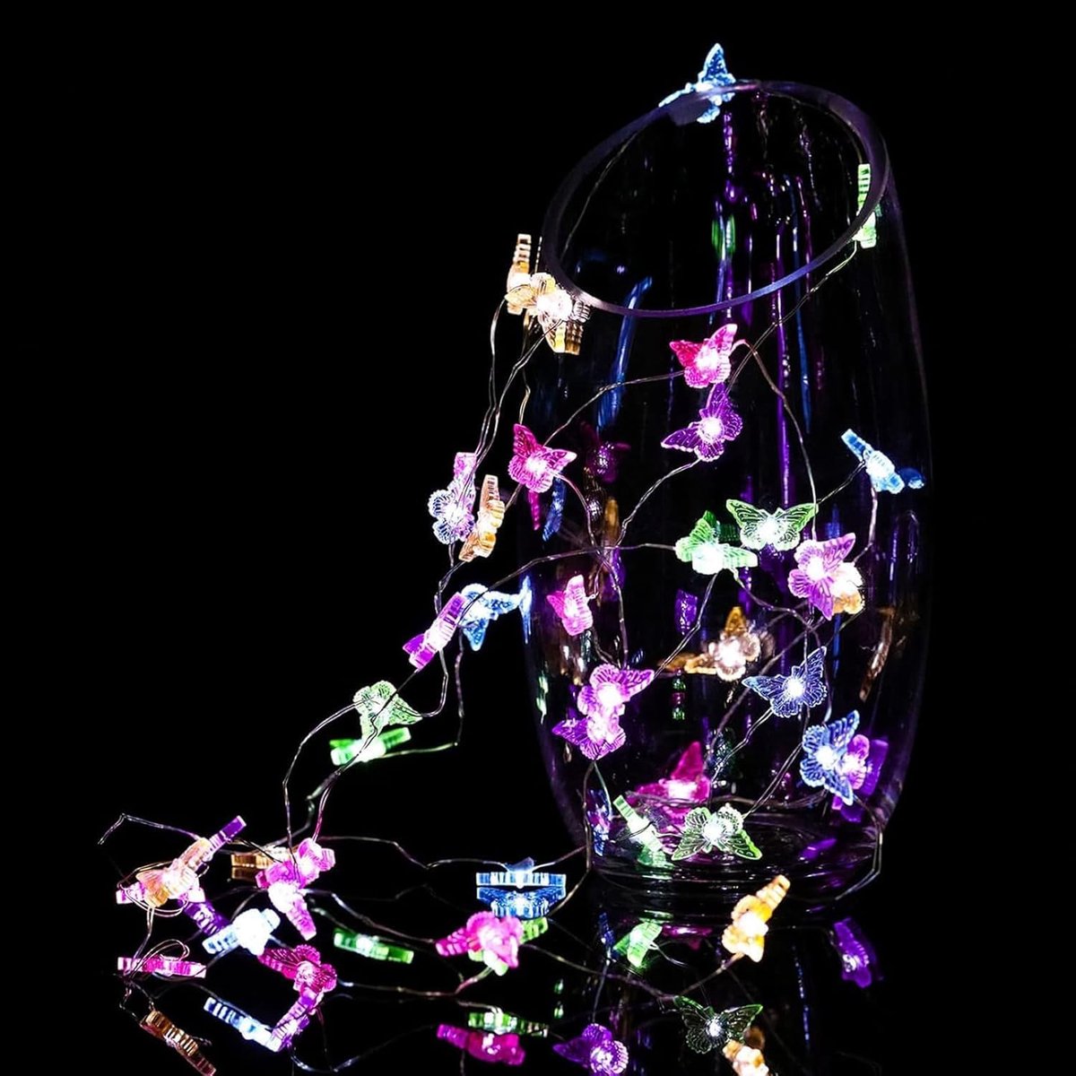 Butterfly Slingerlampen - Vlinder Verlichting - 20 LED - 2 Meter - Vormbare Koperdraad - IP44 Waterdicht - Batterij G